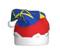 cchgnm Sombrero clásico de Papá Noel con estampado de mapa de la bandera de Etiopía, accesorios de disfraz de fiesta festiva, utilizado para fiestas de Año Nuevo, en interiores y exteriores