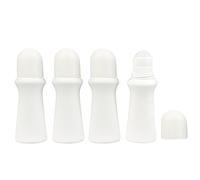 ccHuDE 4 botellas de plástico recargables vacías, 75 ml, rollo en botellas rollerball, contenedores para aceite esencial y desodorante