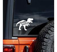 CCI Mamasaurus Funny T Rex Mom Life calcomanía de Vinilo | Coches, Camiones, Furgonetas, Paredes, Ordenador portátil | Blanco | 5.5 x 4 Pulgadas | CCI1606