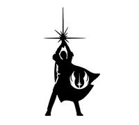 CCI Star Wars Jedi Orden calcomanía de Vinilo | Coches Camiones Vans Paredes Laptop | Negro | 6.5 x 3.5 Pulgadas | CCI1341