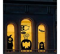 CCINEE - 5 adhesivos gigantes para ventana de Halloween, para decoración de Halloween
