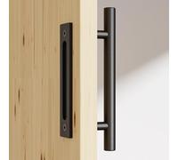 CCJH 24cm Tirador de puerta corredera negro manija puerta corrediza del granero