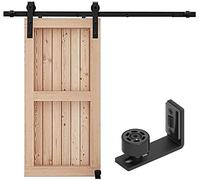 CCJH 5.6FT/1.73M Herraje para Puerta Corredera Kit de Accesorios para Puertas Correderas, Contiene Guía de suelo ajustable