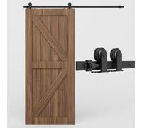 CCJH 5FT/1.5M Herraje para Puerta Corredera Kit de Accesorios para Puertas Correderas riel puerta corredera granero