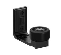 CCJH - Guía de piso ajustable para puerta de madera corredera, color negro