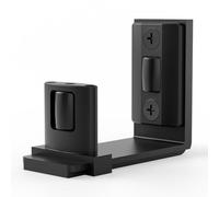 CCJH Guía de suelo ajustable para pared/puerta inferior corredera, color negro