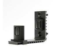 CCJH Guía de suelo ajustable para puerta corredera, puerta de granero de pared/parte inferior de puerta corredera, negro