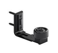 CCJH Puerta corredera ajustable para suelo, guía de pared, puerta puerta puerta de pared, guía de suelo, marco rodillo guía, adecuado para grosor de la puerta 2,5cm-6cm, negro (1PC)