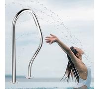 CCKUYT Barandilla de Piscina de Acero Inoxidable 304, barandilla de Piscina Plateada a Prueba de Herrumbre, barandilla de Piscina de fácil Montaje para Entrada a Piscina enterrada, 21x18 Pulgadas