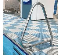 CCKUYT Barandilla para Piscina Pasamanos para Piscina 90x81 cm Pasamanos para Piscina Antideslizante Seguro de Acero Inoxidable para Piscinas enterradas y Parques acuáticos - Montaje fácil