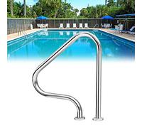 CCKUYT Barandilla para Piscina Pasamanos para Piscina, pasamanos de fácil Montaje, pasamanos para escaleras de Piscina de Acero Inoxidable, Entrada para Piscina enterrada