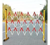 CCKUYT Barrera de seguridad móvil Concertina Barricada expandible Barrera de seguridad plegable Etiquetada área sin restricciones. Ahorro de espacio