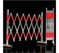 CCKUYT Barrera de seguridad móvil Concertina plegable, valla de seguridad retráctil, barrera de tráfico móvil, resistente y duradera, con polea que ahorra espacio