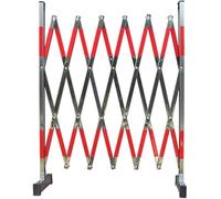 CCKUYT Barrera de seguridad móvil de acero inoxidable, retráctil, fácil de almacenar, adecuada para aparcamientos, ahorro de espacio