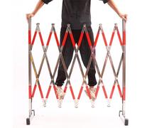 CCKUYT Barrera de seguridad plegable de acero inoxidable con poleas para ahorrar espacio en la entrada