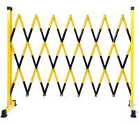 CCKUYT Barrera de seguridad retráctil para conciertos móviles, barrera de tráfico, valla de barricada, proporciona una advertencia efectiva. Ahorro de espacio