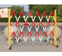 CCKUYT Barricada retráctil, fácil de montar, puerta móvil flexible con ruedas, valla de tráfico ajustable, barrera de seguridad fácil de montar