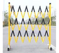 CCKUYT Mobile Concertina - Barrera de seguridad retráctil y plegable, color amarillo, para control temporal de tráfico y restricción de movimiento de peatones, ahorro de espacio