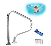 CCKUYT Pasamanos para Piscina 80X80X27CM Pasamanos para Piscina Antideslizante Seguro de Acero Inoxidable 304 para Piscinas y Parques acuáticos - Montaje fácil