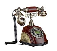 CCKUYT Teléfono Antiguo con Cable Vintage, teléfono clásico con pulsador y Pantalla LCD, teléfono Antiguo para el hogar, la Oficina y el Hotel