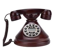 CCKUYT Teléfono Fijo con Pulsador, Teléfono Fijo Retro, Teléfonos Domésticos Antiguos con Timbre Mecánico y Función de Altavoz