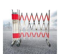 CCKUYT Valla retráctil de acero inoxidable, puerta de barandilla de seguridad móvil, pilar de tráfico con ruedas, adecuado para garajes, escuelas, centros comerciales, ahorro de espacio