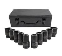 CCLIFE 10pcs 3/4 Juego de Llaves de Vaso hexagonal tuerca de impacto llave de vaso 22-50MM