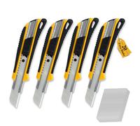 CCLIFE 4piezas Juego de cuter con 20piezas Recambio Cuchillas Cutter, 18mm