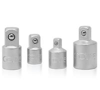 CCLIFE Adaptador de Llave de Vaso Llave de Carraca Adaptador 1/2" a 3/8", 1/4" a 3/8", 4 Piezas