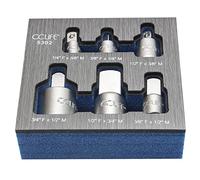 CCLIFE Adaptadores para llaves de vaso Adaptador de llave de vaso de impacto,1/4 3/8 1/2 3/4 6pzas