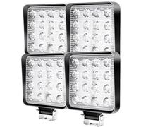 CCLIFE Faro de trabajo 12V 48W Foco Led 4x4 Impermeable 6000K para Tractor Moto Camión coche ATV UTV SUV 13x11x2cm,4pcs CushHom