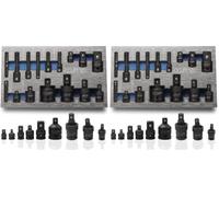 CCLIFE Juego de 17 piezas Adaptador Llave de Impacto Adaptadores para Llaves de Vaso1/4' 3/8' 1/2' 3/4'Junta Universal Impacto (Paquete de 2)