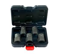 CCLIFE Juego de extractores de tornillos CR-MO de 3/8 pulgadas, vasos turbo 8-19 mm
