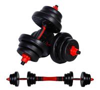 CCLIFE Mancuernas Ajustables Pesas y con Pesas Barra y Discos 20/30/40KG Juego Pesas 2en1, Barra Conexion para Mancuernas Ajustable