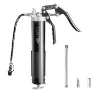 CCLIFE Pistola Engrasadora Manual 6000 PSI, Bomba de Engrase con Manguera Flexible, Engrasadora Profesional de Metal para Cartuchos de 400gr