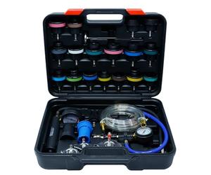 CCLIFE Radiador Probador de Presión 28pcs, Probador de Sistema de Enfriamiento, Probador Universal de Presión de Refrigerante, Sistema de Refrigeración Tester, Negro