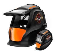 CCLIFE Real Colour - Casco de Soldadura automático, Color Negro | Pantalla de soldadura plegable, casco de soldadura de acero, TIG/MIG, campo de visión 1/1/2/2, claridad óptica