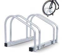 CCLIFE Soporte Bicicletas Suelo Aparcamiento para 2 Bicis con Anchos de Neumáticos de Hasta 65 mm Aparcabicicletas de Hierro 40 x 32 x 26 cm