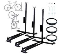 CCLIFE Soporte Vertical para Bicicletas 3pcs Soporte de Suelo Vertical Portátil Altura Ajustable en Interiores