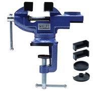 CCLIFE Tornillo de Banco 50mm/70mm Tornillo para Banco de Trabajo con 360° Base Giratoria, con Protector de Mandíbula de Banco…
