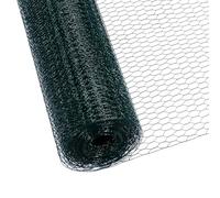 CCLIFE Valla para pollos, malla de 25 mm, altura 100 cm, longitud 25/50 m, revestimiento de PVC verde