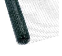 CCLIFE Valla para pollos, malla de 45 mm, altura 100 cm, longitud 15/25/50 m, revestimiento de PVC verde