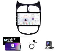 CCLXWY Android 16 Radio de Coche de Autoradio para Peugeot 206 2001-2008, 9 Pulgadas Radio De Coche con Pantalla Táctil FM RDS Mirror Link Control De Volante BT Manos Libres Call,4CoreWifi4G+64G