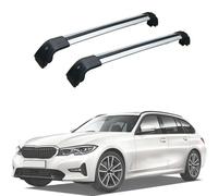 CCLXWY Barras de Techo para BMW 3 Series G21 Estate 2020 2021- Barras Portaequipajes Rieles de Techo Integrados Aleación de Aluminio 2 Piezas Premontados,C