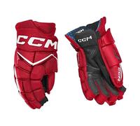 CCM Jetspeed FT8 Pro Guantes Junior, talla: 12 pulgadas, color: rojo/blanco