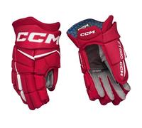 CCM JetSpeed FT880 Junior - Guantes de hockey sobre hielo (25 cm), color rojo y blanco