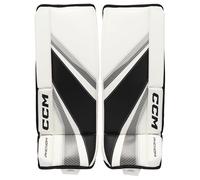 CCM Phenom White/Black Youth Protectores de pierna para portero 22″