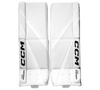 CCM Phenom White Junior Protectores de pierna para portero 24 + 1 pulgada