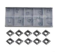 CCMT060204-SM IC907 Insertos indexables de carburo 10pcs, para portaherramientas SCLCR, inserto de torneado CNC alto para aplicaciones de metalurgia y fabricación