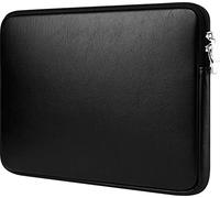 CCPK Funda para portátil de 11.6 pulgadas, compatible con MacBook Air de 11 pulgadas, Mac, Microsoft Surface Pro 7, 6, 5, Dell XPS 13, Inspiron 11, funda de piel sintética de 11.6", color negro
